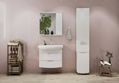 Шкаф-зеркало Adel 70 правое с полочкой и подсветкой (Россия)