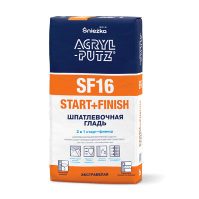 Шпатлевочная гладь ACRYL-PUTZ SF 16 START+FINISH 15кг