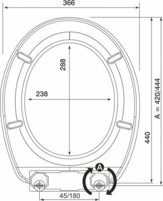 Сиденье для унитаза Lilia FOTO рыба (Польша)