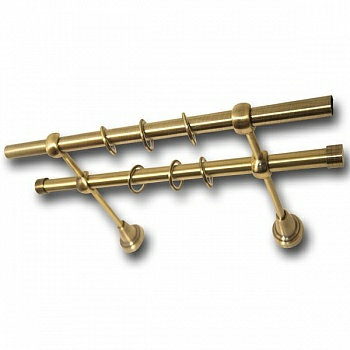 Карниз 16мм+16мм двухрядный Антик гладкий 2,4м (Китай)