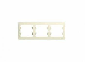 Рамка-3 Glossa горизонтальная (бежевая) (Латвия)