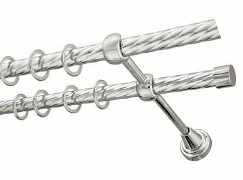 Карниз 16мм+16мм двухрядный Сатин витой 3,0м (Китай)