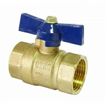 Кран шаровый латунный полнопроходной RM 3/4 в/в бабочка (RM-L)