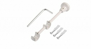 Держатель двойной YB007 D19,19мм. белый глянец (Китай)