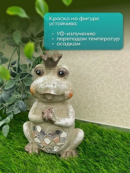 Фигура садовая SATO Garden Лягушка 1124-3, 11х7,7х18,4 см (Китай)