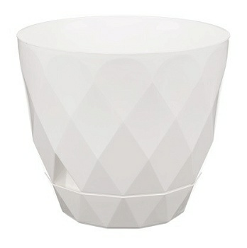 Горшок для цветов Laurel D175 мм 2.3л с поддоном белый (Россия)