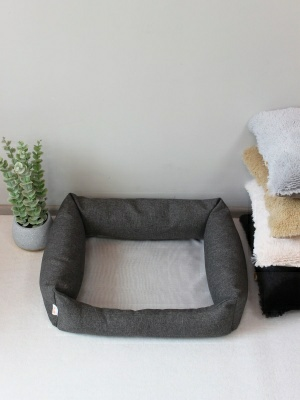 Лежанка для животных МАТЕХ PET  LUX 50х40х15 темно-серый, черный (Беларусь)