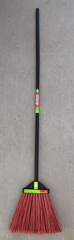 Метла плоская с высоким ворсом с черенком 120см (Россия)