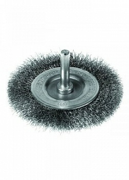 Щетка зачистная со стержнем для дрели из витой проволоки 100 мм