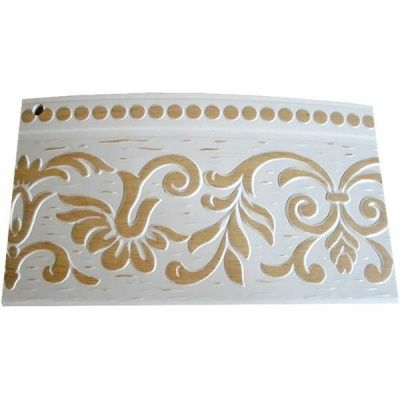 Декоративная лента 85 мм СЛ-851Л крем с узором (Россия)