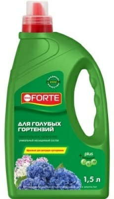  Жидкое кустарниковое удобрение Bona Forte открытого грунта для голубых гортензий 1,5л(Россия)