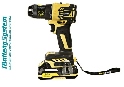 Аккумуляторная дрель Hanskonner HCD2065BLC(Китай) 