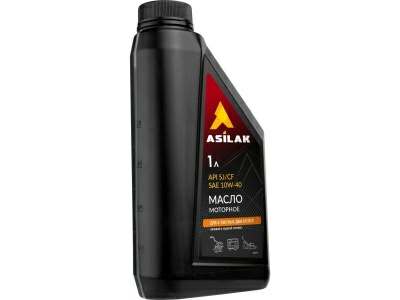 Масло моторное полусинтетическое для 4-тактных двигателей ASILAK 10W-40, арт.ASX5010-6 (Россия)