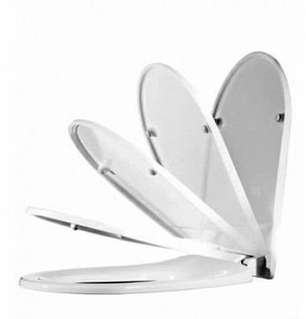 Сиденье для унитаза плавноопускающееся SMILE белый (Польша) Сиденье для унитаза плавноопускающееся SMILE белый (Польша)