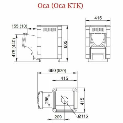 Печь Оса Carbon ДА терракот (Россия)