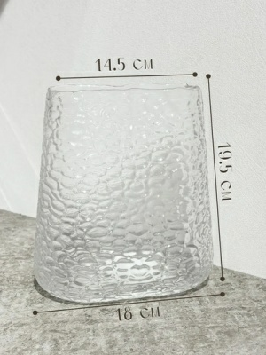 Ваза Art&Home Split 14,5х18х19,5 стекло JQY383 (Китай)