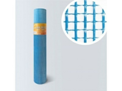 Стеклосетка фасадная ССШ 160  ячейки 5х5 1х50м завод №1 синяя (Китай)