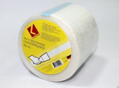 Серпянка 100мм*45м стеклотканевая, самоклеющаяся (Польша).