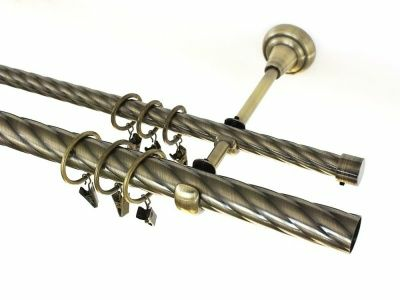 Карниз 25мм+16мм двухрядный Антик витой 2,4м (Китай)