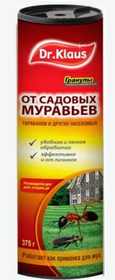 Гранулы от МУРАВЬЕВ и других насекомых, банка 375 г Dr.Klaus (Россия)