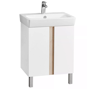 Набор Тумба с умывальником Кантри 60 белый дуб верона Раковина НЕО-60 (Россия)