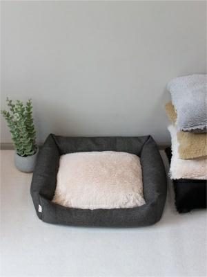 Лежанка для животных МАТЕХ PET  LUX 50х40х15 темно-серый, бежевый (Беларусь)