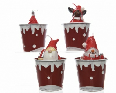 Декоративная свеча Новогодний Персонаж 6х10 см (Польша)