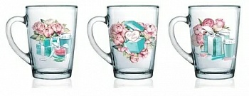 Кружка стеклянная 300 мл Капучино Модные штучки, 07с1334 (Россия) Кружка стеклянная 300 мл Капучино Модные штучки, 07с1334 (Россия)