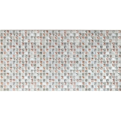 Панель ПВХ Мозаика Коллаж серый 960х480мм (Россия)