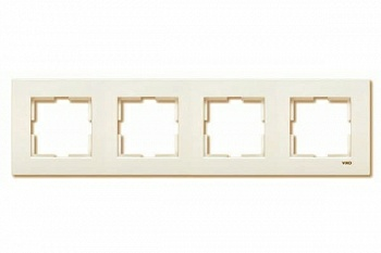 Рамка 4-местная универсальная кремовая (Турция)