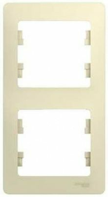 Рамка-2 Glossa вертикальная (бежевая) (Латвия)