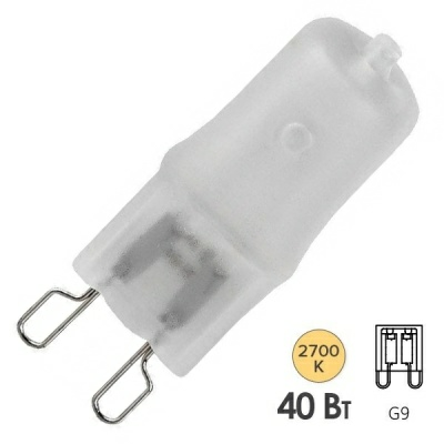 Лампа галогенная ЭРА G9-JCD-40-230V-Fr (Китай)