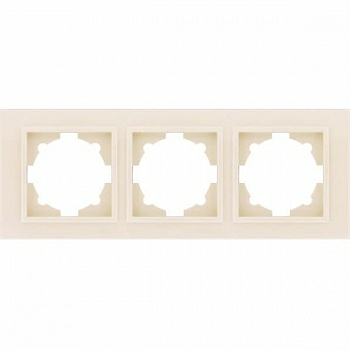 Рамка Zena 3-местная кремовая (Турция)