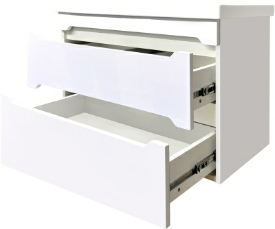 Тумба подвесная под умывальник Акваль АВ.60.25.00.N белый глянец (Беларусь)