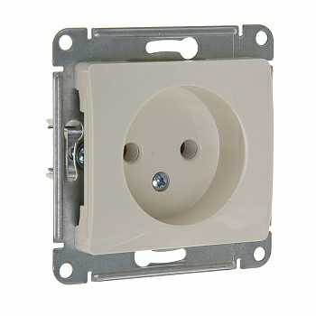 Розетка Glossa без заземления (бежевый) (Латвия)