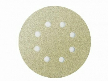 Лист шлифовальный 125мм P80 бумага, самосцепл., 8 отверстий (Россия)