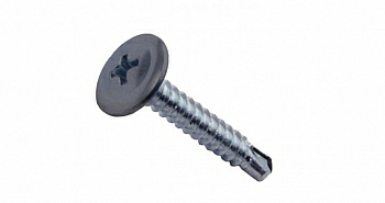 Саморез 4,2*16 мм с прессшайбой со сверлом RAL 7004 (50 шт в зип-локе) STARFIX (Китай)