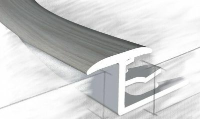 Порог алюминиевый 314-618М Дуб снежный 2,7м (Беларусь) в Борисове