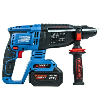 Перфоратор аккумуляторный KATANA RH6501 (21В,1*4Ач, бесщеточный.,2,6 Дж,3 режима,SDS+,3 сверла,кейс) (Китай))
