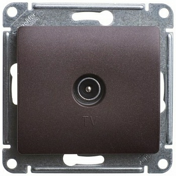 Розетка TV Glossa оконечная 1DB (шоколад) (Россия)