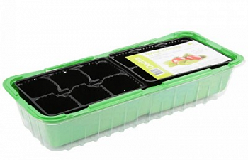 Мини-парник с 2 пластиковыми вставками на 6 ячеек Газонcity (Россия) 