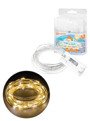 Гирлянда светодиодная "Роса20" 20LED, 2м, 3000К TDM (Китай)