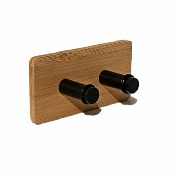 Крючок двойной бамбук черный Plain (Польша)