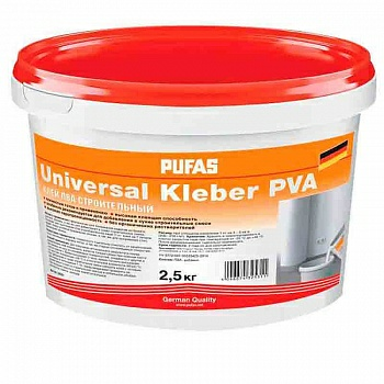 Клей ПВА PUFAS универсальный строительный 2,5кг (Россия)