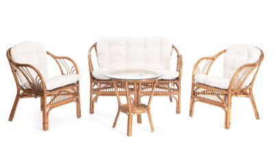 Комплект мебели NEW BOGOTA коричневый кокос 2 кресл+стол (Китай)