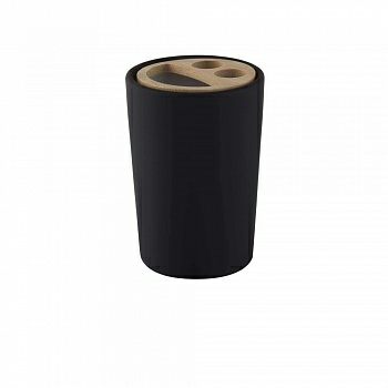 Стакан для щеток керамика черный PLAIN (Польша)