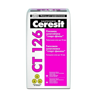 Шпатлевка гипсовая финишная белая Ceresit CТ 126 5кг (Беларусь)