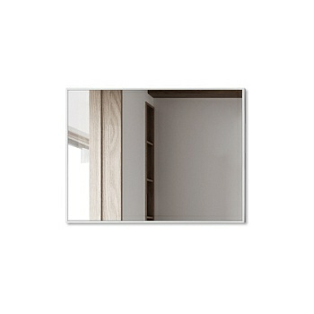 Зеркало бытовое в раме 800*600мм  (белый, узкий) (Беларусь)