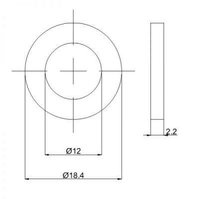 Прокладка 1/2 паронитовая (Россия)