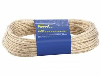 Трос металлополимерный 20м прозрачный 4,0